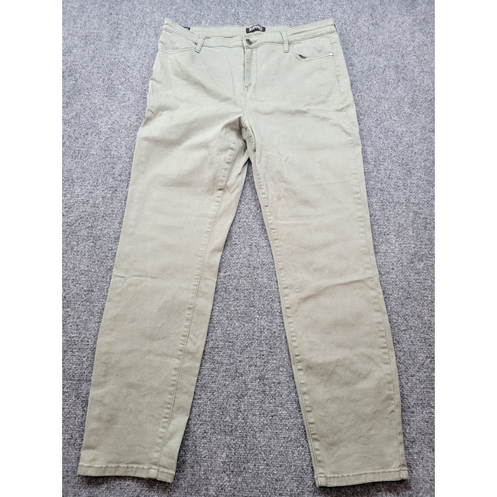 Buffalo David Bitton Hanna High Rise Skinny Leg Stretch Pants Olive Green 14/34